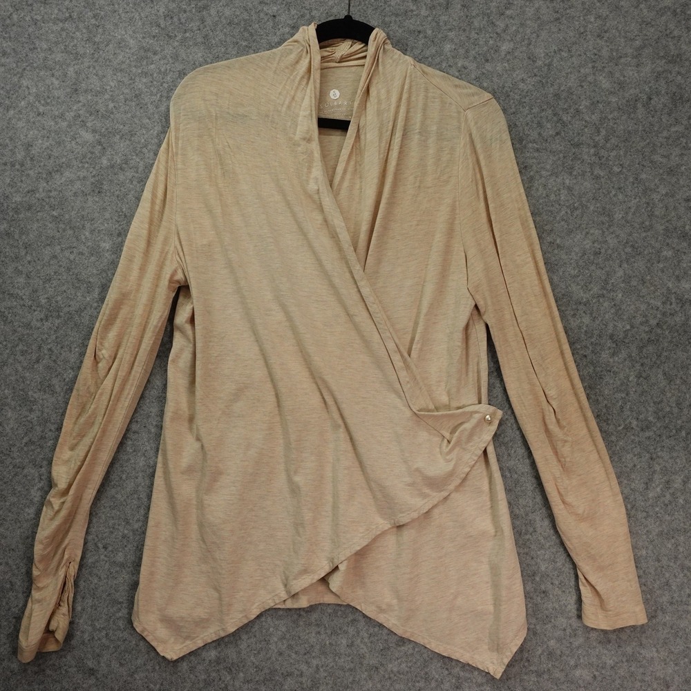 Coastal Grandma Cardigan Top SOLBARI Womens XS Oatmeal Bamboo Sun Wrap Cover Up